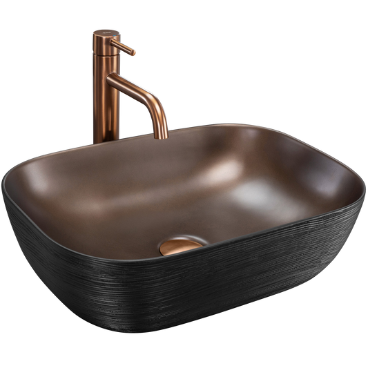 Pultos Mosdókagyló Rea Belinda Copper Brush / Black 1