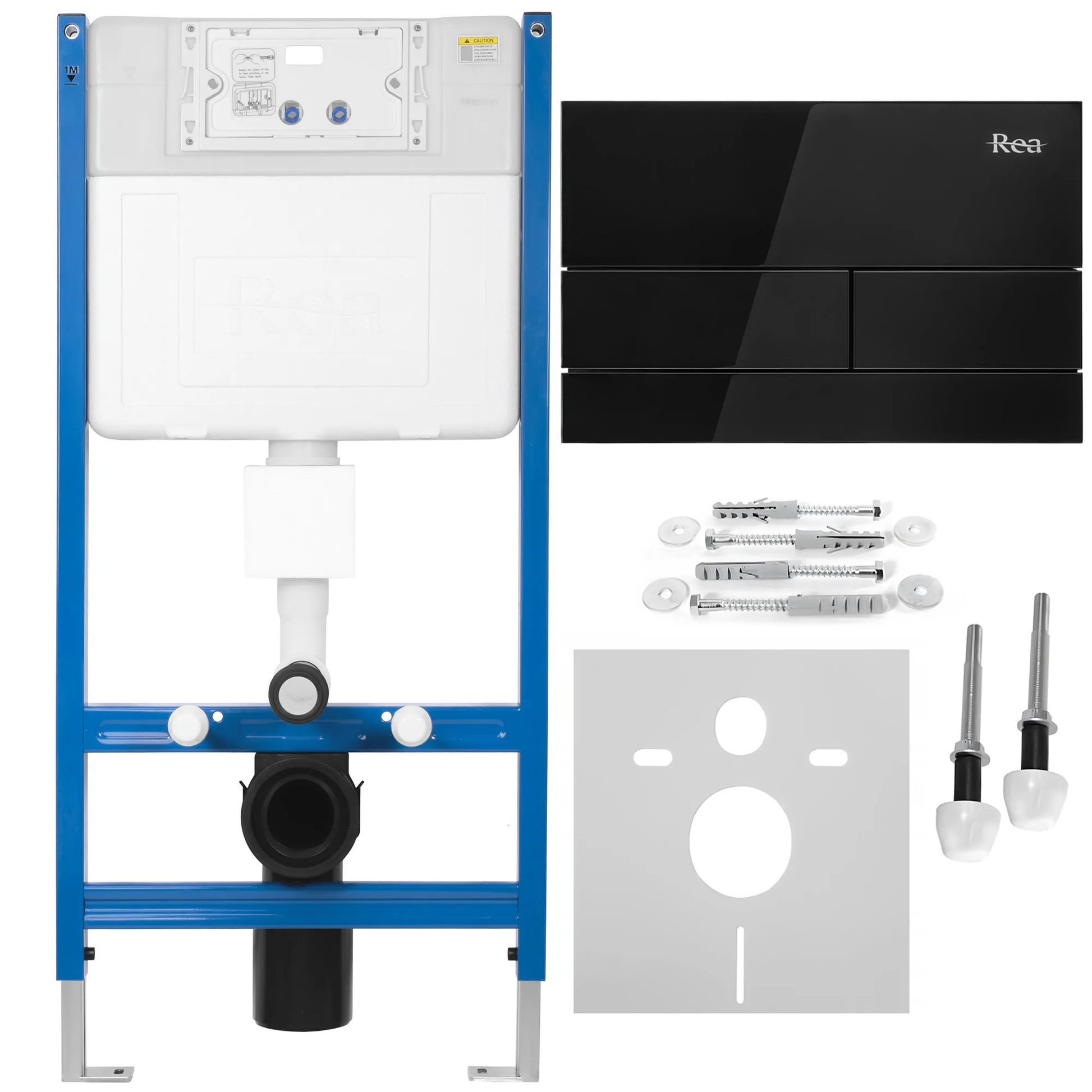 Falba Építhető Wc Tartály K011a-q T Black Glass 1