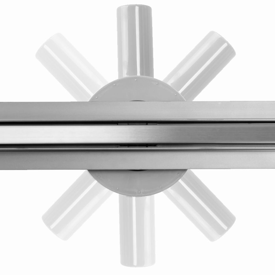 Lineáris Lefolyó Rea Neo Slim Pro Nickel Brush Inox 50 6