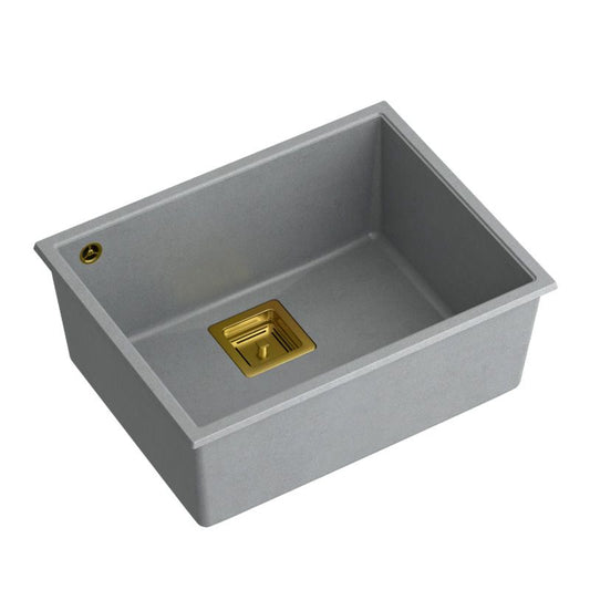 Gránit Mosogató David 50 Grey Metallic Acél 1