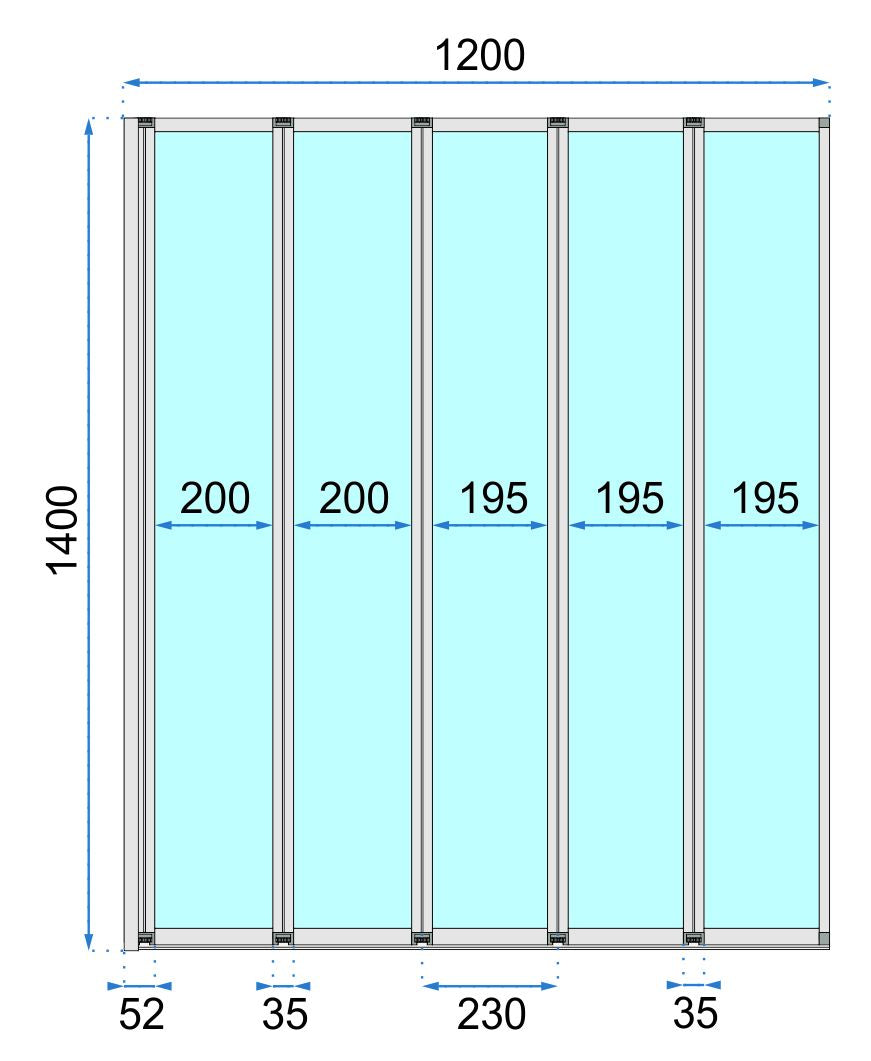 Fürdőkádparaván Rea Idea 120 Cm 8