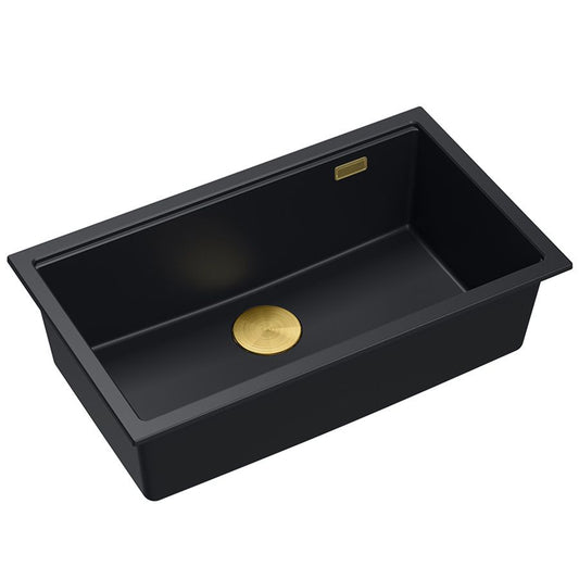 Gránit Mosogató Logan 110 Black Réz 1