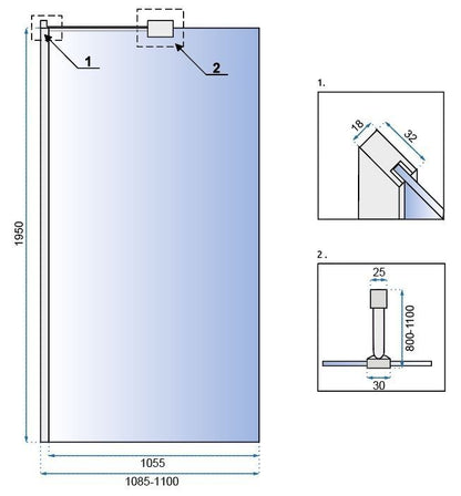 Zuhanyfal Rea Aero N 110 Transparent 5