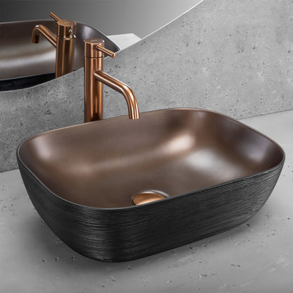Pultos Mosdókagyló Rea Belinda Copper Brush / Black 2